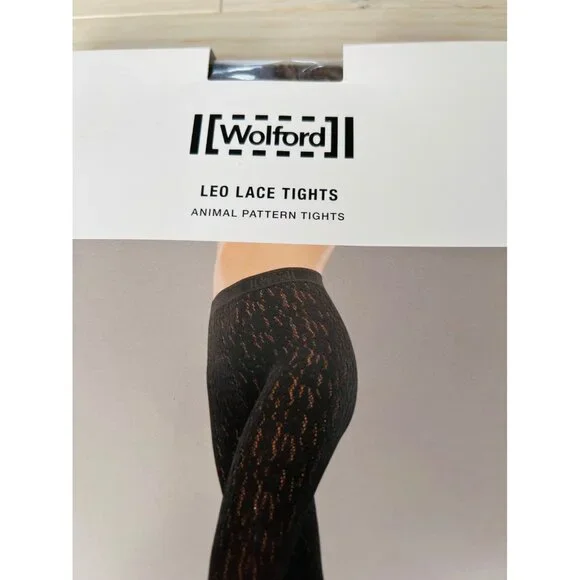 Wolford 19100 Leo Lace Tights Animal Pattern in Umber ( XS )
